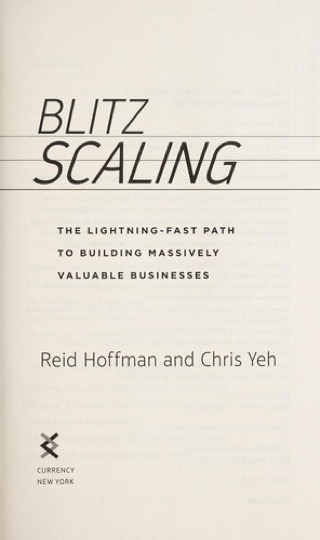 Blitzscaling book cover